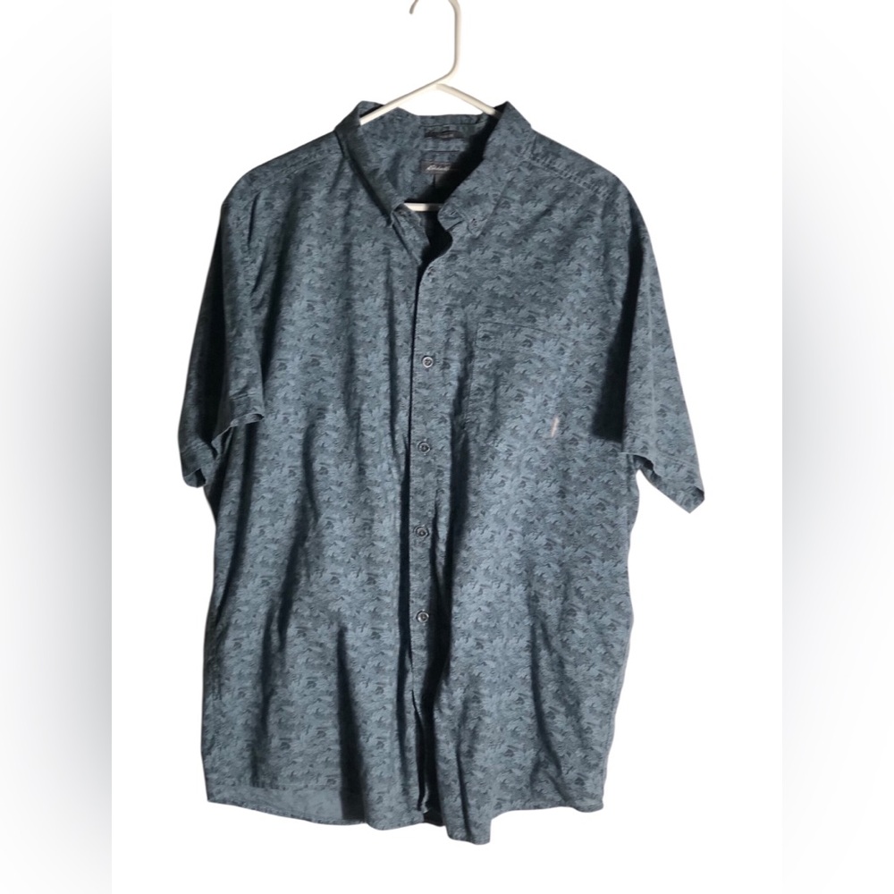 Eddie Bauer Classic Fit floral print button down shirt Sz 2XL
